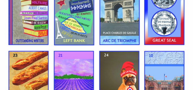 Game card featuring French things