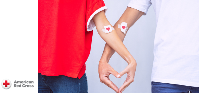 Image of two arms and hands connecting to illustrate a heart.