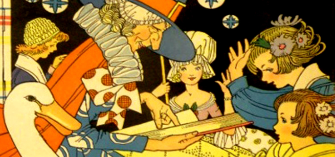 art depicting people reading books