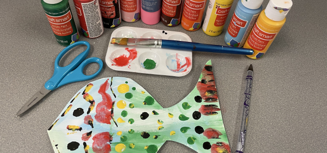 A sample of the materials and craft activity.