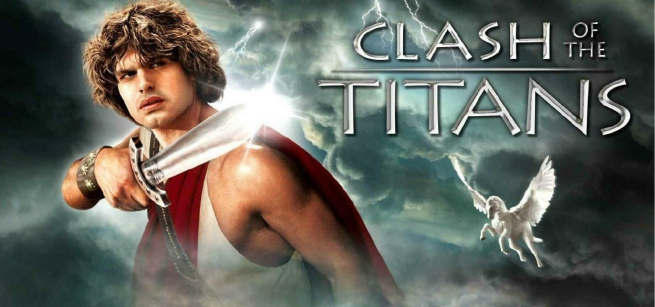 Perseus, son of the Greek god Zeus, is holding a sword. 