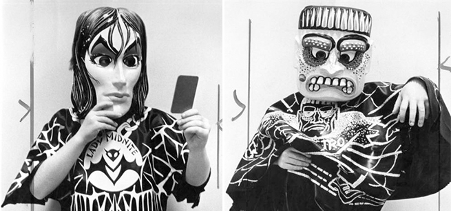 photos of two people in halloween attire