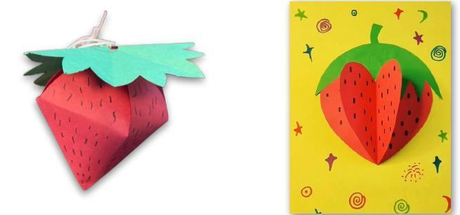 A strawberry box and pop up strawberry craft 