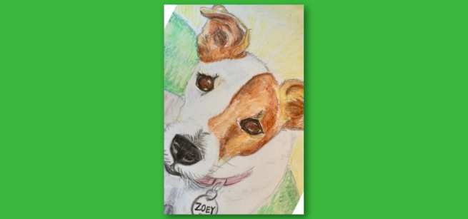 water color dog portrait