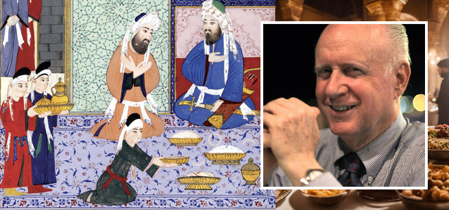 Portrait of Charles Perry and an ottoman age painting