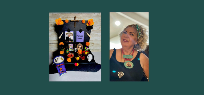 mini ofrenda and Roxana Rivera