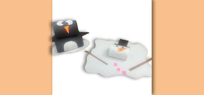 a penguin and snowman craft