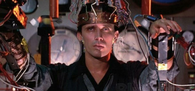 Buckaroo Banzai is connected to some machinery