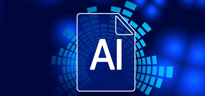 the letters a and i are in a page document picture surrounded by little boxes in different shades of blue