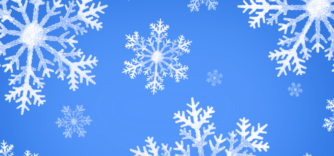 Snowflakes against a blue background