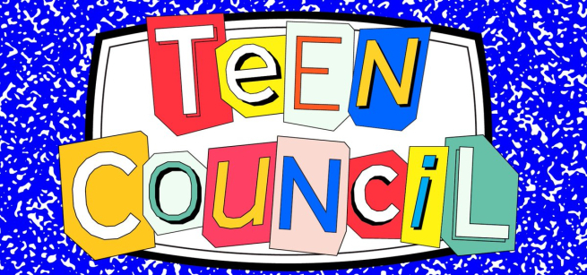 graphic text that reads teen council