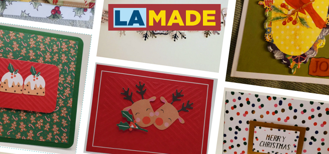 collage of holiday crafts