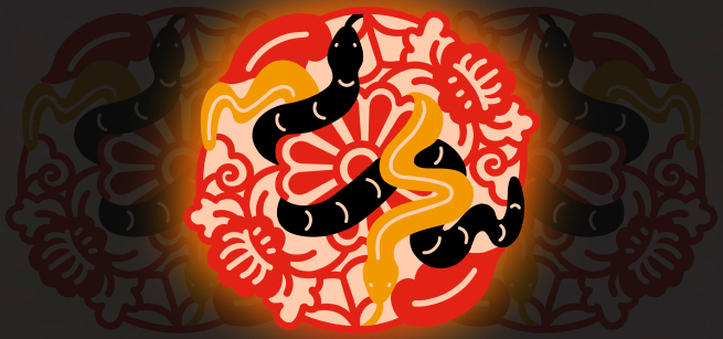 year of the snake graphic