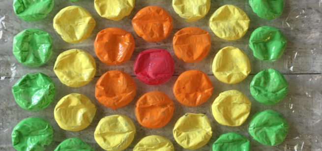 bubble print rainbow