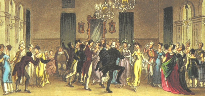 Regency era dance illustration