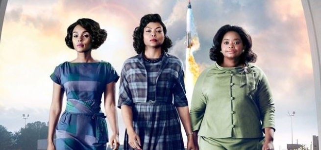 three characters from hidden figures movie