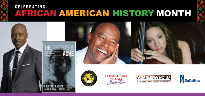 Photos of actor and author Courtney B. Vance, actor William Allen Young and cellist Adrienne Woods  