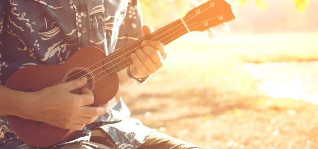 person playing ukulele