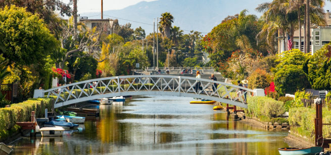 venice california canals and bridge