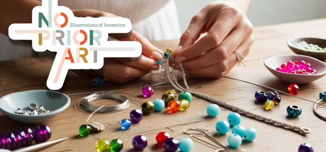 hand making jewelry, beads