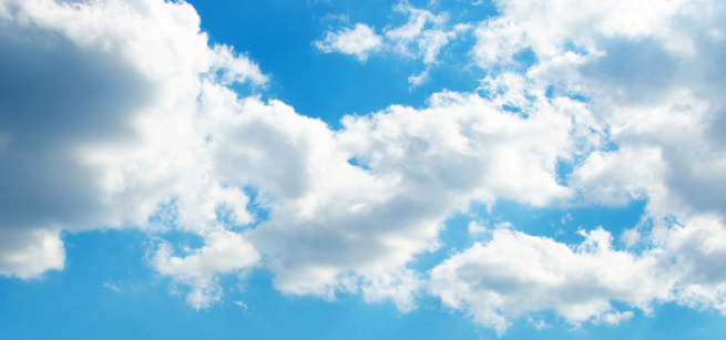 clouds in the blue sky