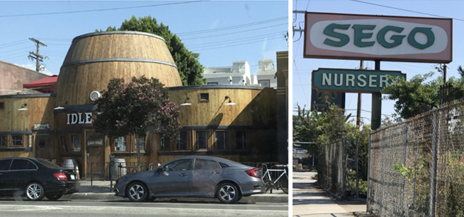 Exterior photo of the Idle Hour and sign for Sego Nursery