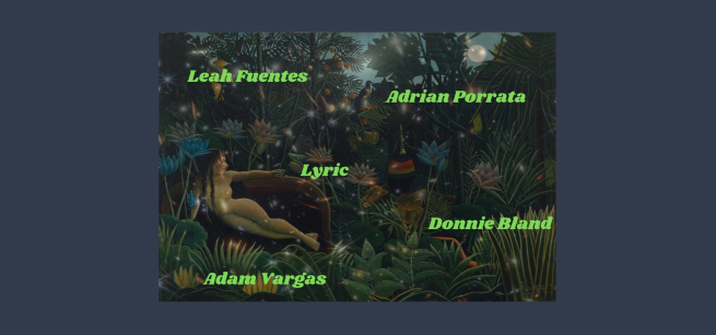 painting with names of poets