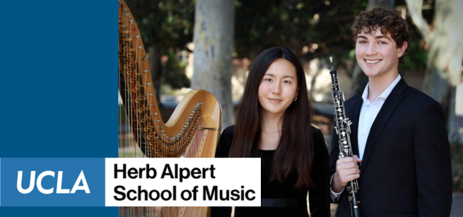 Photo of UCLA Gluck Oboe & Harp Duo