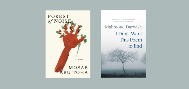 Two poetry book covers
