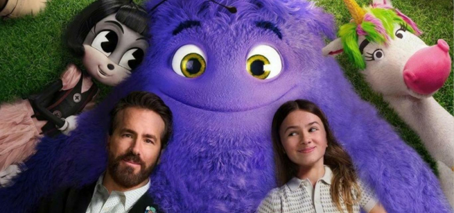 Bea, her father, and imaginary friends, the IFs are in the picture