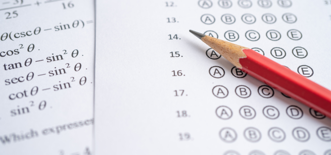 SAT TEST WITH PENCIL