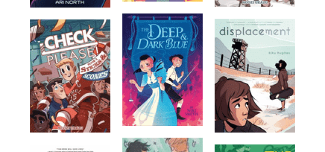 Six covers of comic and manga books