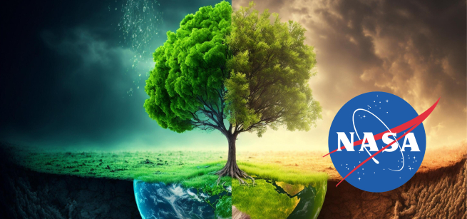 tree and earth with nasa logo