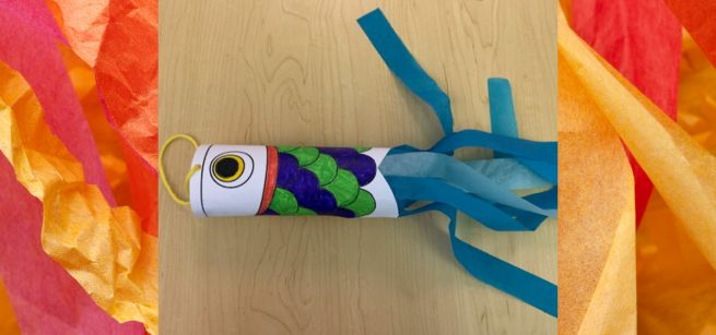 A paper carp windsock.