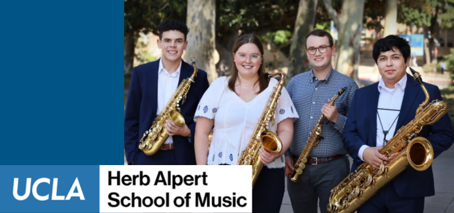 Photo of the UCLA Gluck Saxophone Quartet