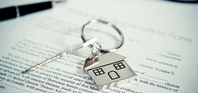 keychain with house keys