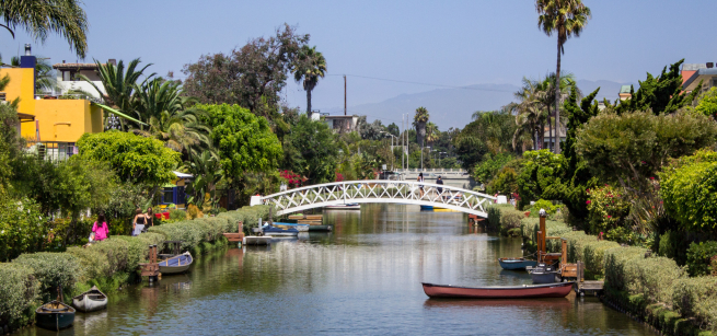 venice california canals and bridge