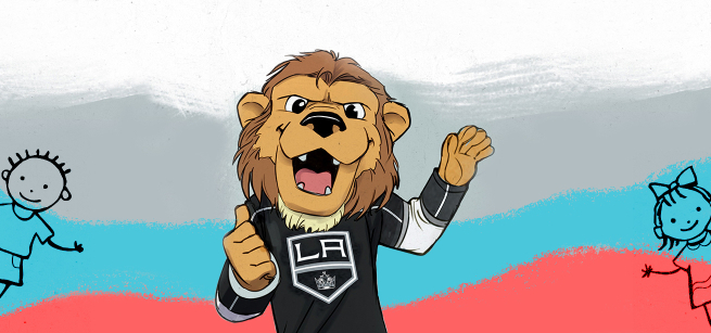illustration of Bailey the LA Kings lion