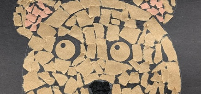 bear paper mosaic 