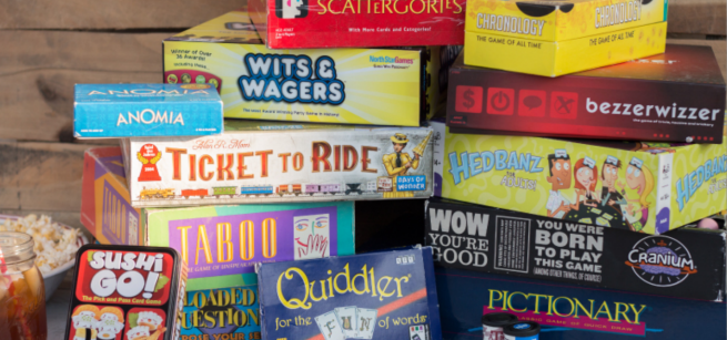 Pictures of various board games