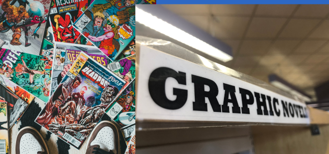 Photo of graphic novel signage 