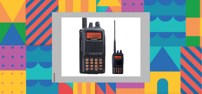 Small and large HAM radios sitting next to each other