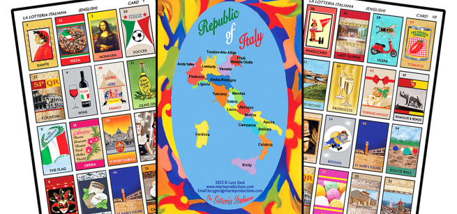 Images of Italian lottery cards