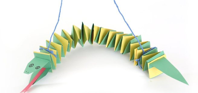 snake puppet on strings