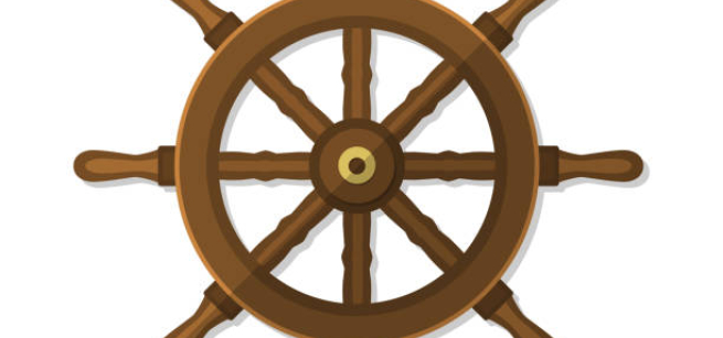 A boat or Ship's Wheel