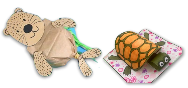 An otter and turtle craft