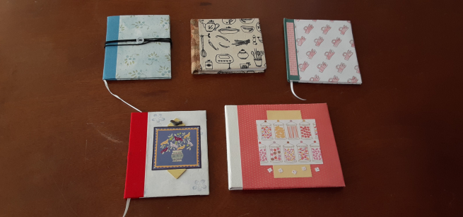 homemade books of various designs