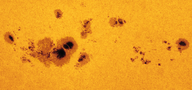 Image of sunspots, courtesy NASA/Alan Friedman.