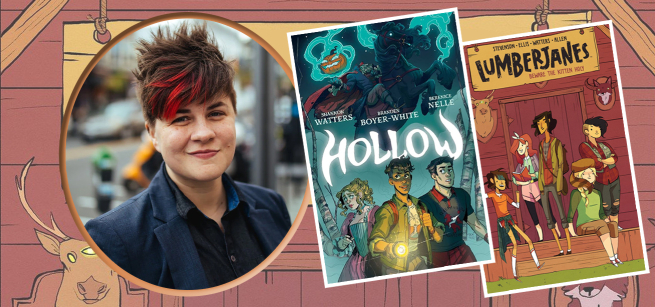 Shannon Watters and 2 of her books