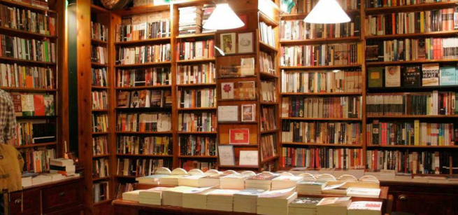 Books on shelves